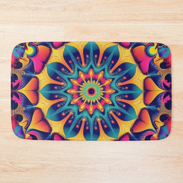 Item preview, Unity in Color – Neon Fractal Mandala of Universal Oneness designed and sold by Harmonic_Layers.