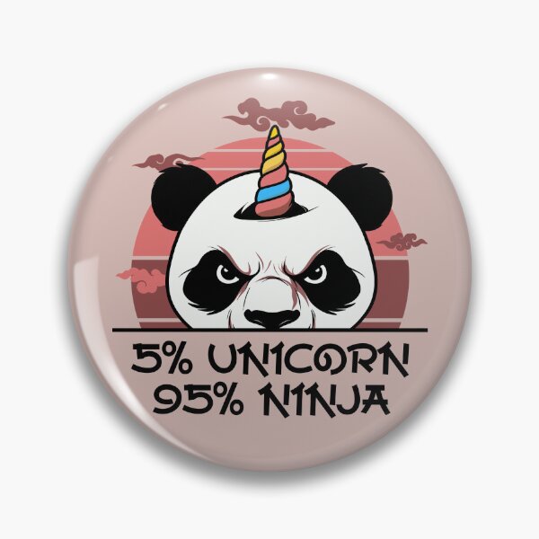 Item preview, Unicorn Ninja Panda  designed and sold by HimayaStudio.