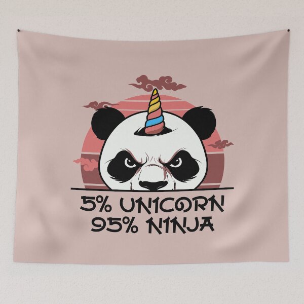 Item preview, Unicorn Ninja Panda  designed and sold by HimayaStudio.