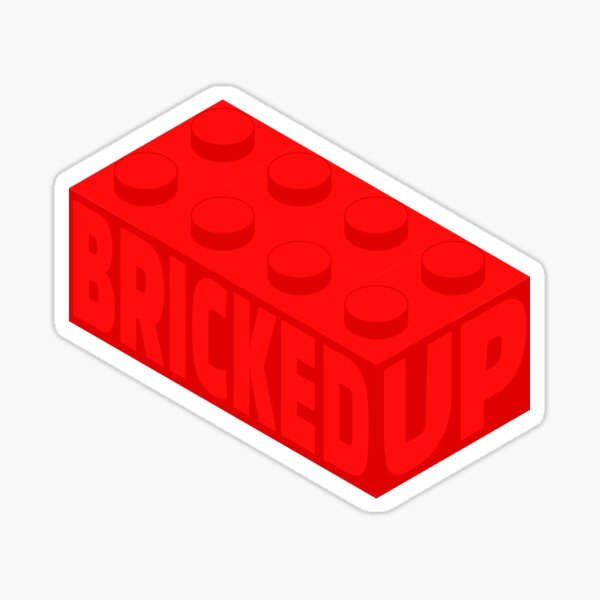 Bricked Up (red) Sticker