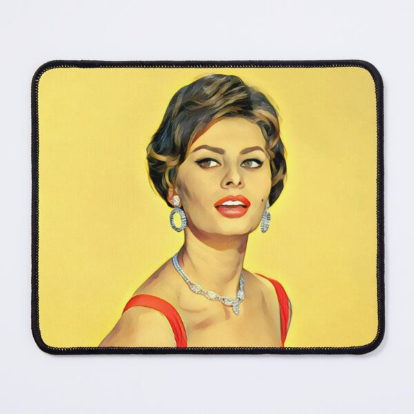 Artikelvorschau, Sophia Loren, gelber Hintergrund entworfen und verkauft von Pinkgnomie.