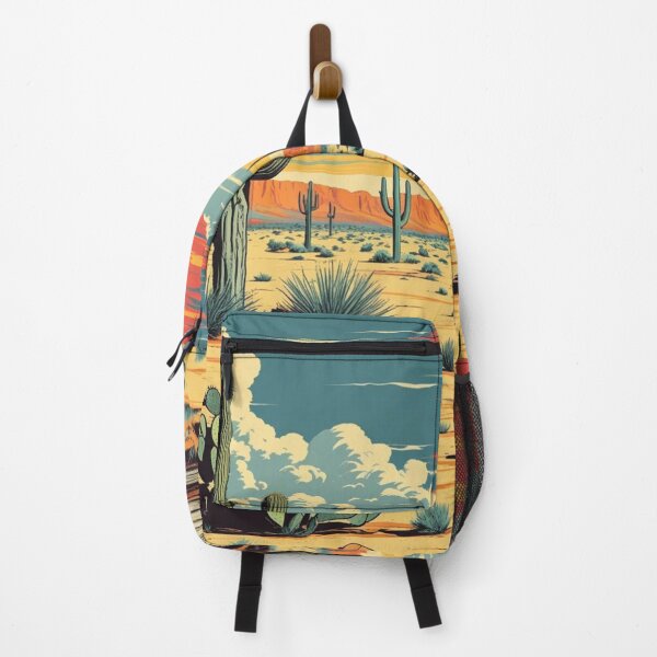 Item preview, Retro Desert Cactus Landscape with Bold Colors designed and sold by Uniquely Yours.