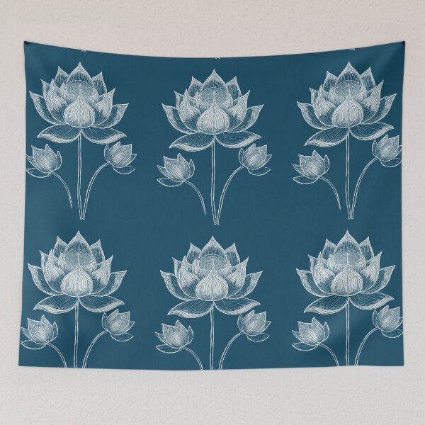 Item preview, Batik Lotus Flower Batik designed and sold by AuroraXGreen.