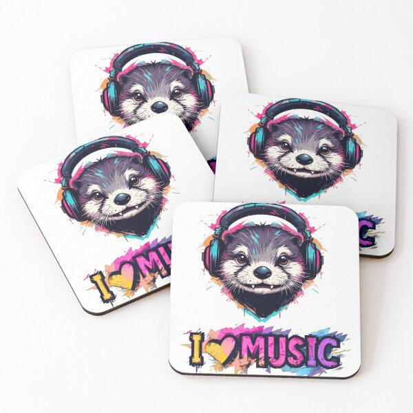 Item preview, I❤️Music - Otter Edition designed and sold by RedPandaDis.
