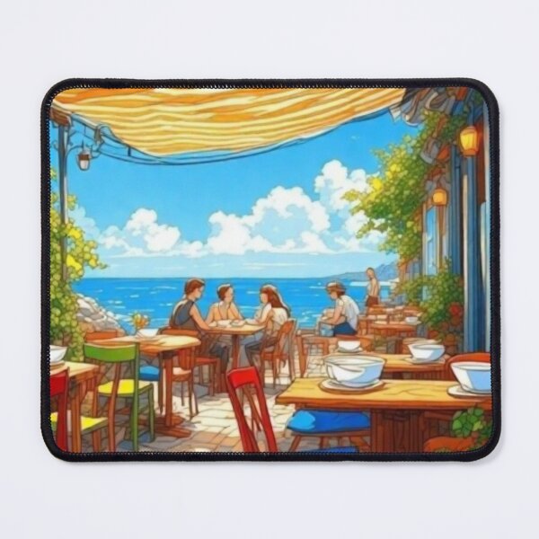 Item preview, Colorful Seaside Café Al Fresco Patio designed and sold by Virtuals1.
