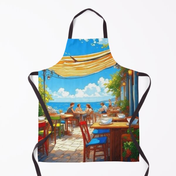 Item preview, Colorful Seaside Café Al Fresco Patio designed and sold by Virtuals1.