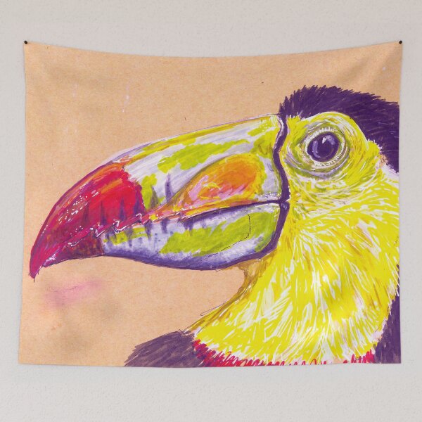 Item preview, Realistic Original Drawing of Keel-Billed Toucan—Ramphastos sulfuratus designed and sold by Sheila Singhal.