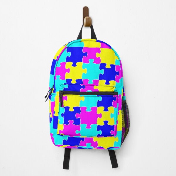 Item preview, Cute Pink, Blue and Yellow Jigsaw Puzzle Art designed and sold by WD-Artist.