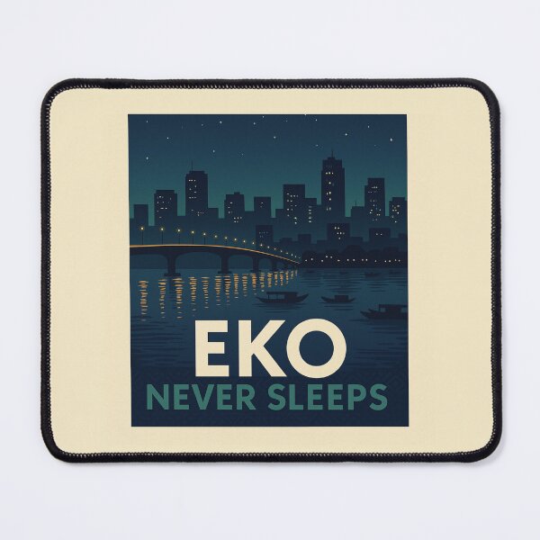 Item preview, Eko Never Sleeps | Lagos Nigeria City Nightscape Art designed and sold by astersgraphics.