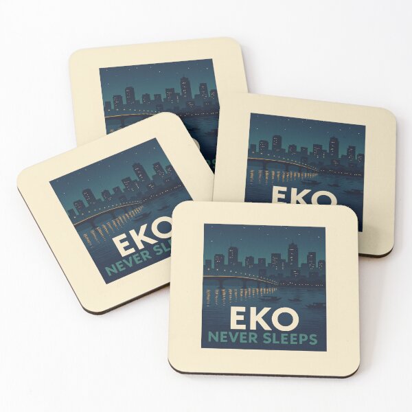 Item preview, Eko Never Sleeps | Lagos Nigeria City Nightscape Art designed and sold by astersgraphics.