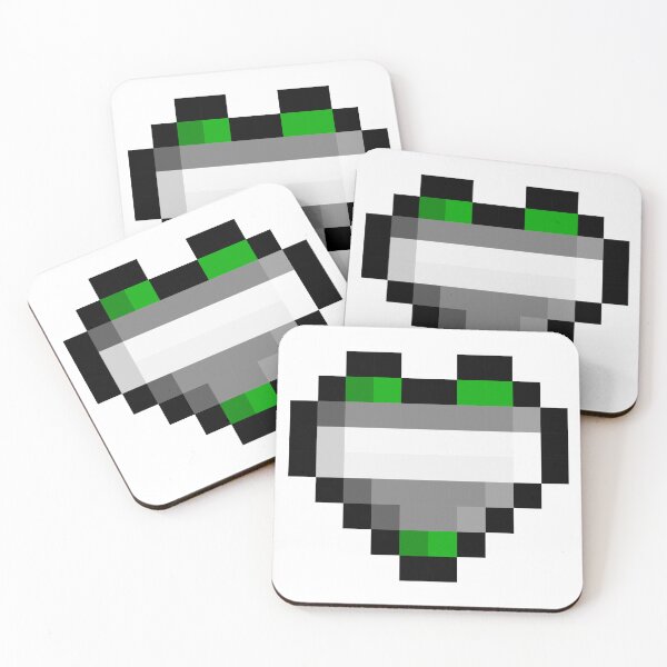 Item preview, Greyromantic Pixel Heart Pride Flag designed and sold by HarveyHandcraftsandDesigns.