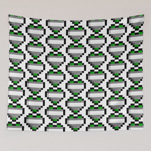 Item preview, Greyromantic Pixel Heart Pride Flag designed and sold by HarveyHandcraftsandDesigns.