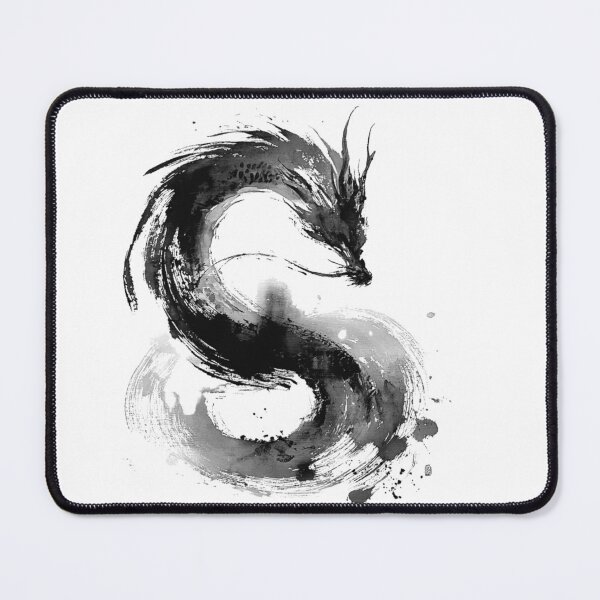 Item preview, Ink Dragon 4 – Black and White Mythical Creature Illustration designed and sold by NitzanEArt.
