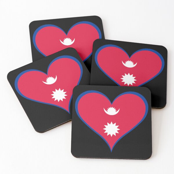 Item preview, Nepal Heart Flag - Nepali Pride & Love designed and sold by NTGUILTY.