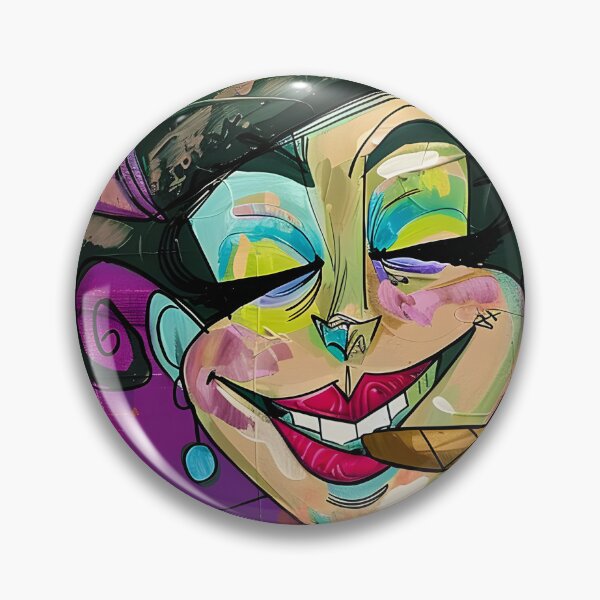 Item preview, Own the Spotlight - Bold Caricature with Cigar and Explosive Color Energy designed and sold by OlfactoART Studio.