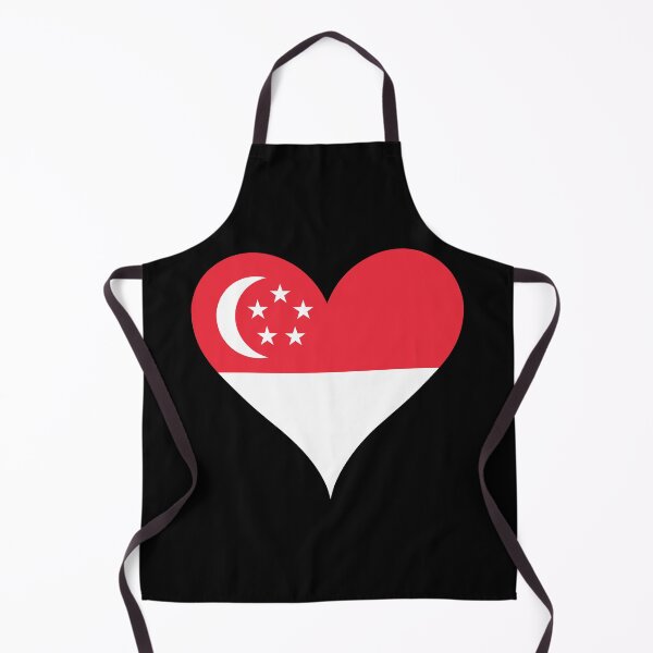 Item preview, Singapore Heart Flag - Singaporean Pride & Love designed and sold by NTGUILTY.