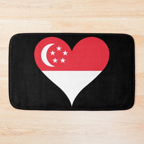 Item preview, Singapore Heart Flag - Singaporean Pride & Love designed and sold by NTGUILTY.