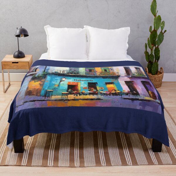 Item preview, Gather at Habanarte - Vibrant Havana Café Scene Full of Warmth and Color Against a Vibrant Facade designed and sold by OlfactoART Studio.