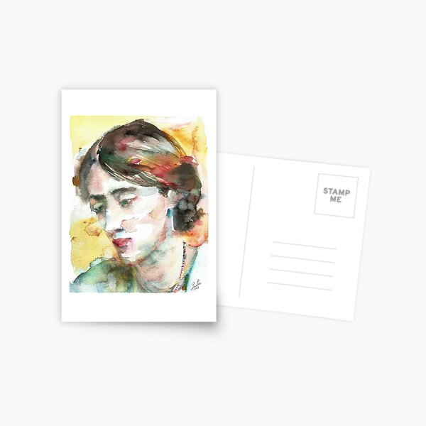 VIRGINIA WOOLF - watercolor portrait.8 Postcard
