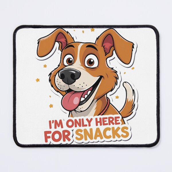 Item preview, Funny Dog Sticker – I’m Only Here for Snacks – Cute Pet Humor designed and sold by Atres89.