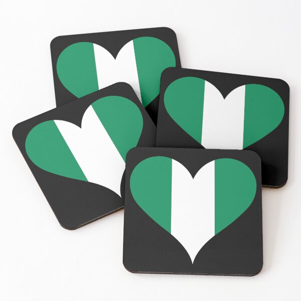 Item preview, Nigeria Heart Flag - Nigerian Pride & Love designed and sold by NTGUILTY.