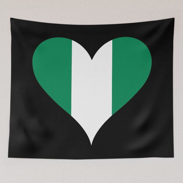 Item preview, Nigeria Heart Flag - Nigerian Pride & Love designed and sold by NTGUILTY.