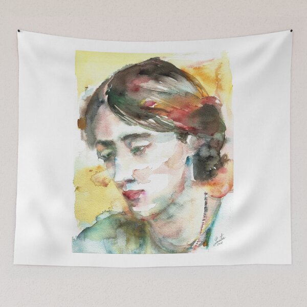 Item preview, VIRGINIA WOOLF - watercolor portrait.8 designed and sold by lautir.