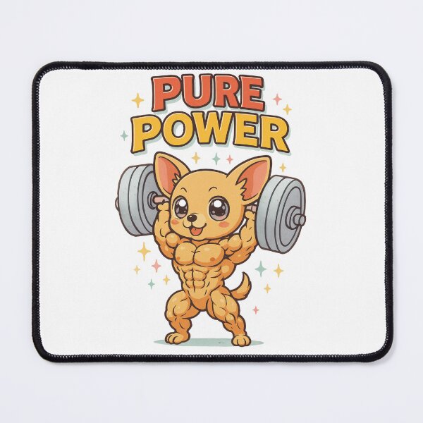 Item preview, Pure Muscle Power Doggy, lifting weights. designed and sold by JonelleTshirts.