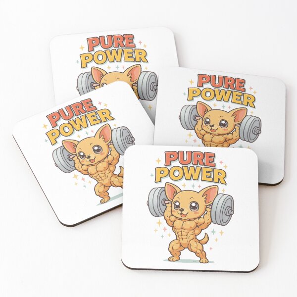 Item preview, Pure Muscle Power Doggy, lifting weights. designed and sold by JonelleTshirts.