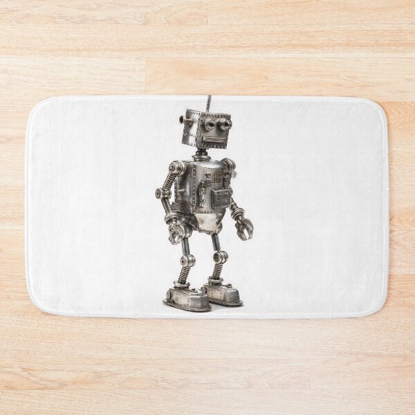 Item preview, Retro Metal Robot – Steampunk Rivet and Spring Design designed and sold by Line Designs By Duck.