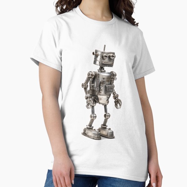 Item preview, Retro Metal Robot – Steampunk Rivet and Spring Design designed and sold by Castle843.