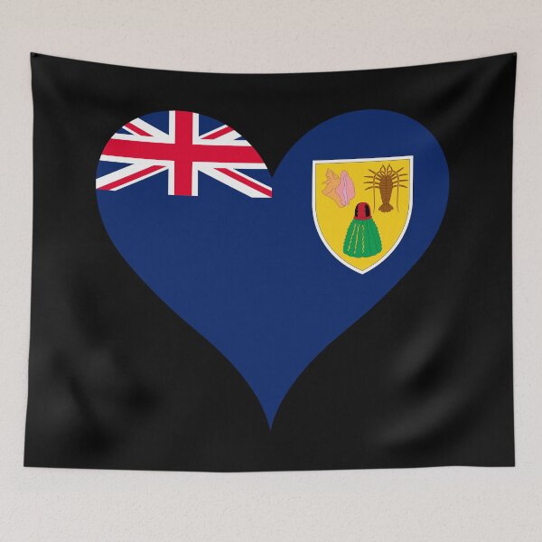 Item preview, Turks & Caicos Heart Flag - Islander Pride & Love designed and sold by NTGUILTY.