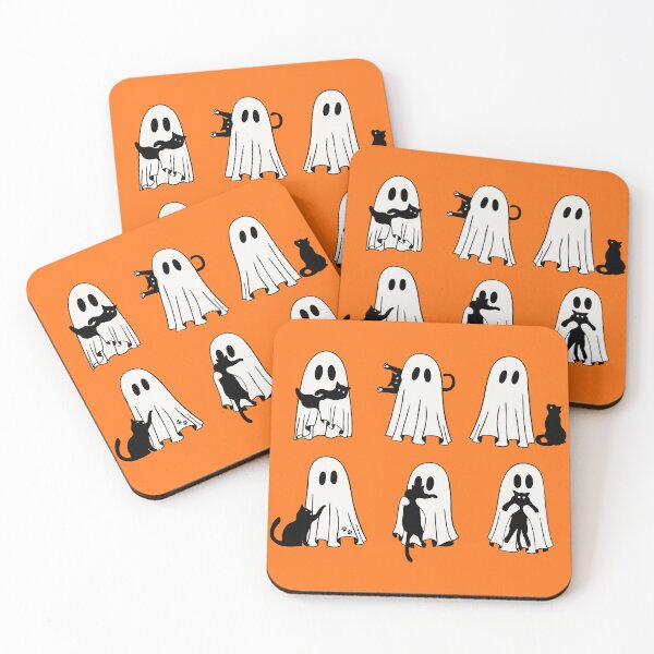 Item preview, Ghost Cat Cute Spooky Season Black Cat Halloween for Cat Lovers designed and sold by LessIsLoud.
