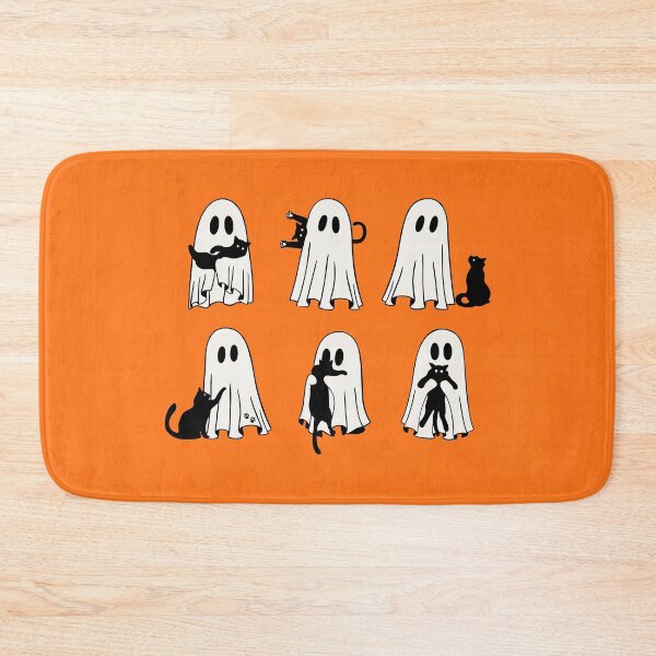 Item preview, Ghost Cat Cute Spooky Season Black Cat Halloween for Cat Lovers designed and sold by LessIsLoud.