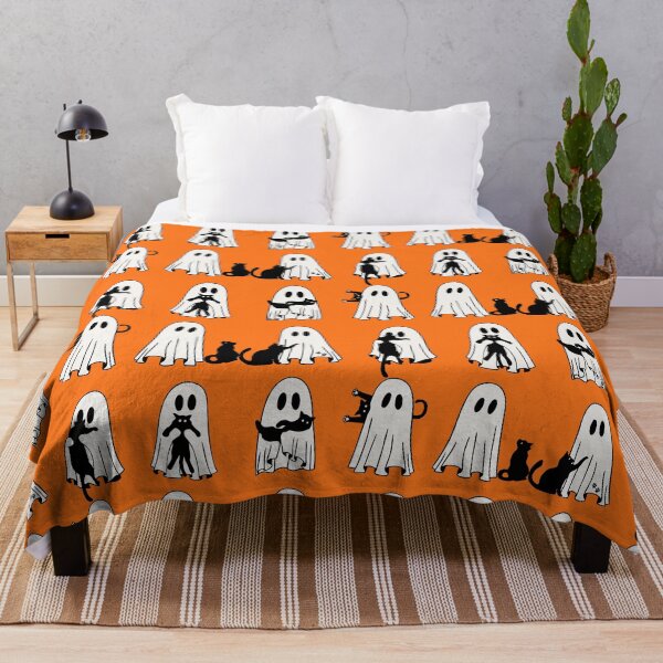 Item preview, Ghost Cat Cute Spooky Season Black Cat Halloween for Cat Lovers designed and sold by LessIsLoud.