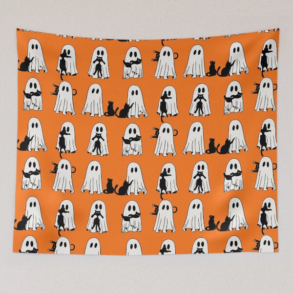 Item preview, Ghost Cat Cute Spooky Season Black Cat Halloween for Cat Lovers designed and sold by LessIsLoud.