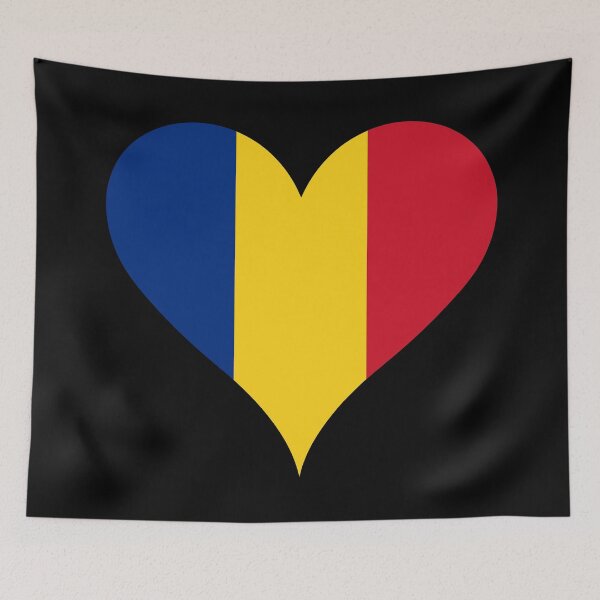 Item preview, Romania Heart Flag - Romanian Pride & Love designed and sold by NTGUILTY.