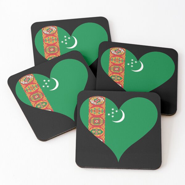 Item preview, Turkmenistan Heart Flag - Turkmen Pride & Love designed and sold by NTGUILTY.