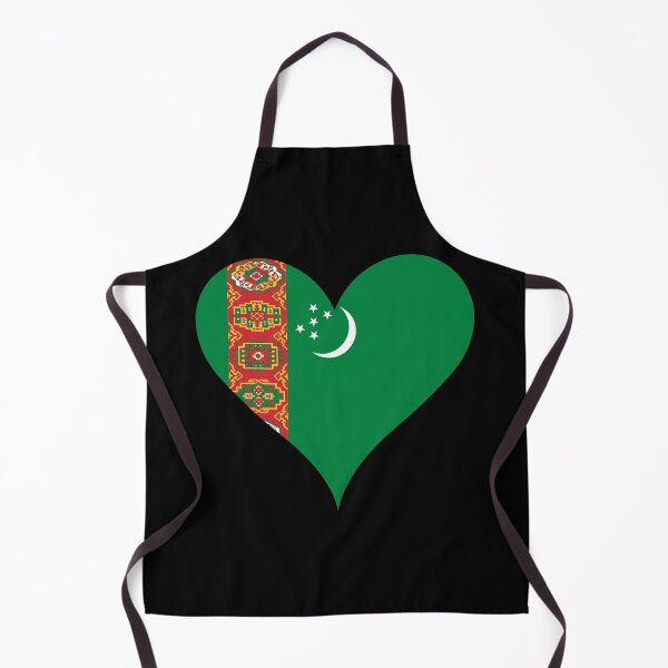 Item preview, Turkmenistan Heart Flag - Turkmen Pride & Love designed and sold by NTGUILTY.