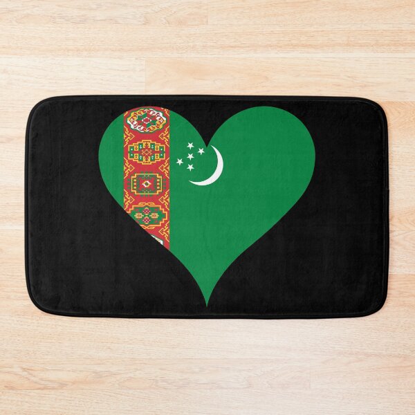 Item preview, Turkmenistan Heart Flag - Turkmen Pride & Love designed and sold by NTGUILTY.