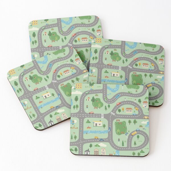 Item preview, Cartoon Town Road Map designed and sold by MySignatureItems.