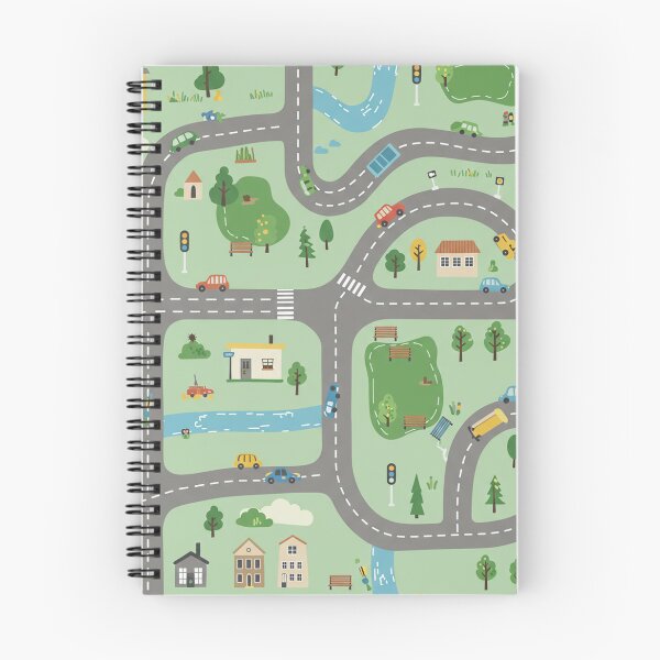 Item preview, Cartoon Town Road Map designed and sold by MySignatureItems.