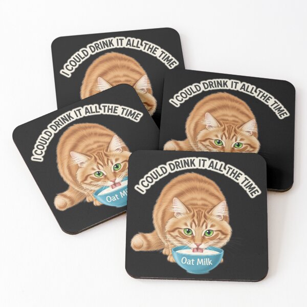 Item preview, Sweet Redhead Cat Drinking Oat Milk designed and sold by Bowniko^^.