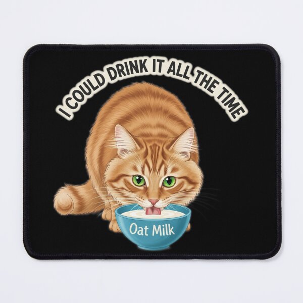 Item preview, Sweet Redhead Cat Drinking Oat Milk designed and sold by Bowniko^^.