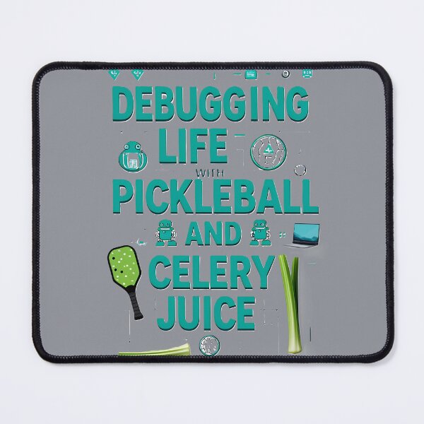 Item preview, Debugging Life with Pickleball and Celery Juice – Funny Tech & Wellness Design designed and sold by Khala.