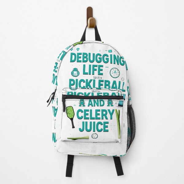 Item preview, Debugging Life with Pickleball and Celery Juice – Funny Tech & Wellness Design designed and sold by Khala.