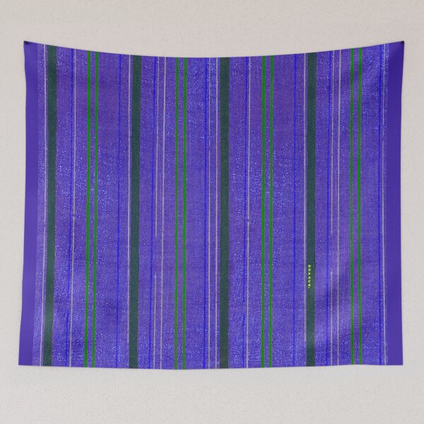 Item preview, Indigo Harmony with Striped Echoes from 1904 Japan designed and sold by mrpropcake.