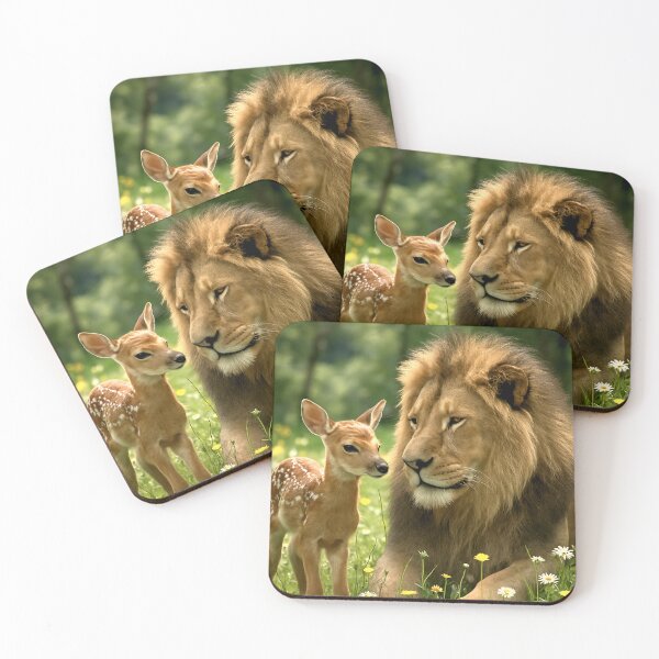 Item preview, "Unlikely Friends: Lion's Gaze" Bamby designed and sold by GARAPROMOCIONES.