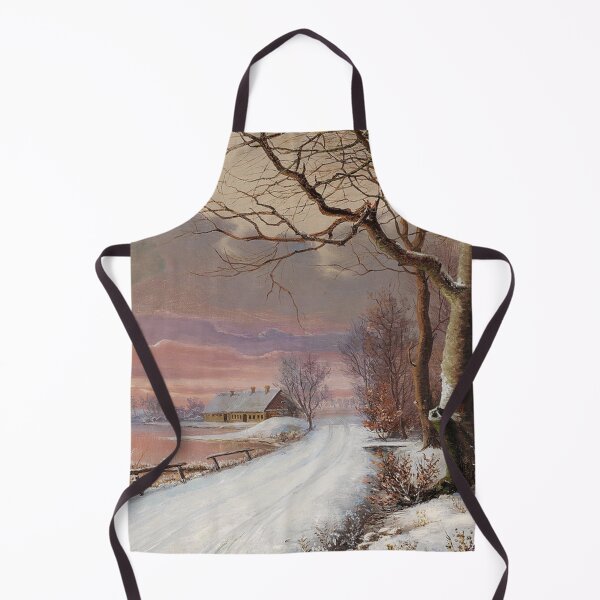 Item preview, A Winter Landscape with a Farm at Sunset designed and sold by tomorrowsart.