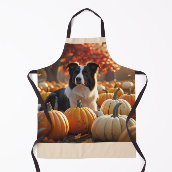 Item preview, Border Collie in Pumpkin Patch - Autumn Fall Dog Art designed and sold by Nature's Palette.